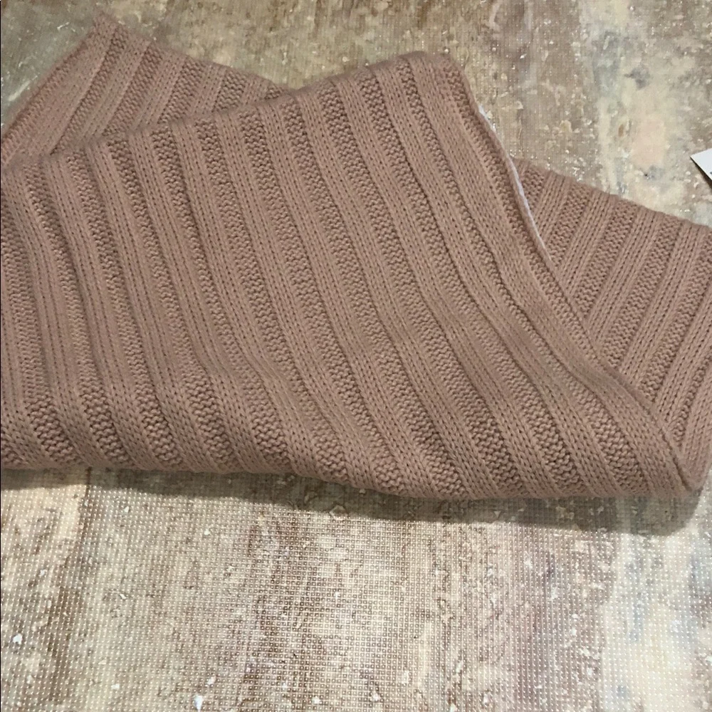 J. Crew Blush Ribbed Xfinity Knit Scarf